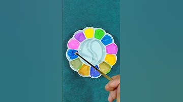 🌈Today | Created An Extremely  Beautiful Round Bridge Color Palette #colormixingmagic #asmr #shorts