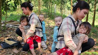 Rescue the little girl lost in the forest - Get firewood to cook food for the pigs | Trieu Thi Thuy