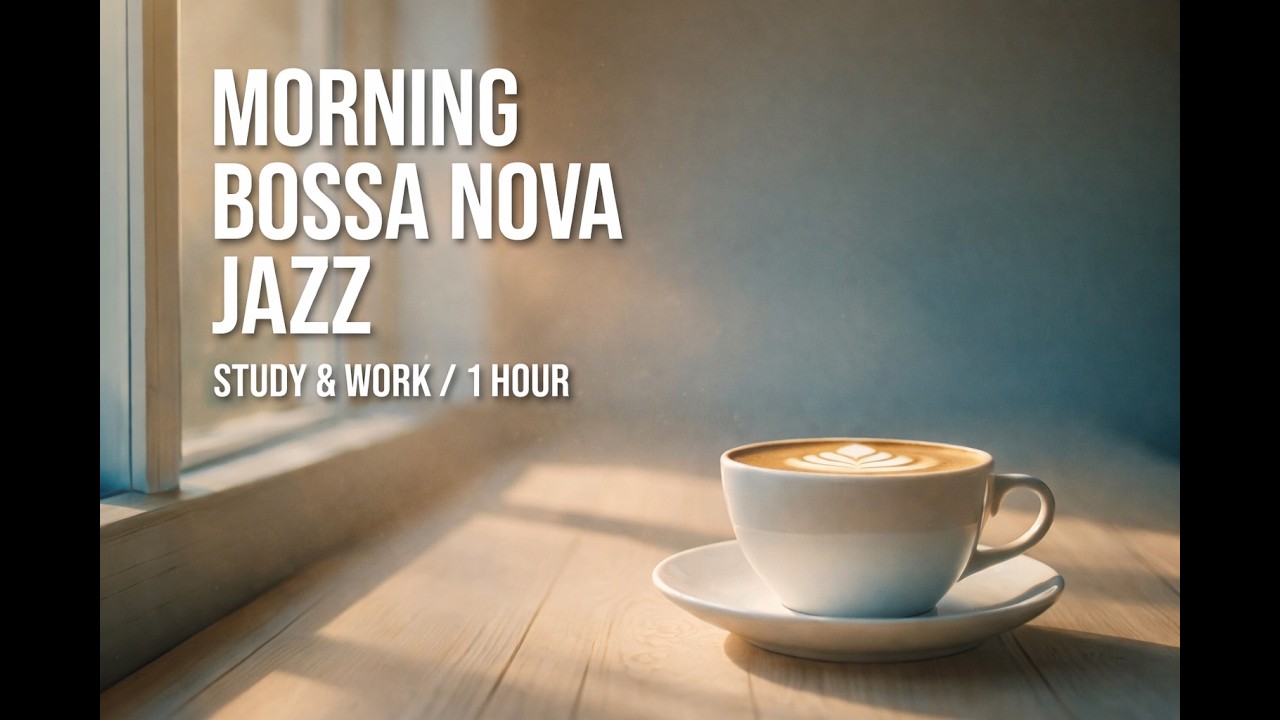 Morning Bossa Nova Jazz Cafe ☕ 1 Hour Relaxing Music for Study & Work