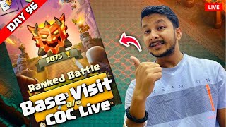 COC LIVE 🔴 DAY 96 | Legend League 😱 TH9–TH18 Ranked Attacks + Base Visit + Medal Event