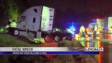 2 dead, including child, after wrong-way crash on I-71 near Lebanon