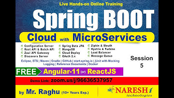 Spring Boot & Microservices @ 6:30 AM (IST) by Mr.Raghu | Session-5