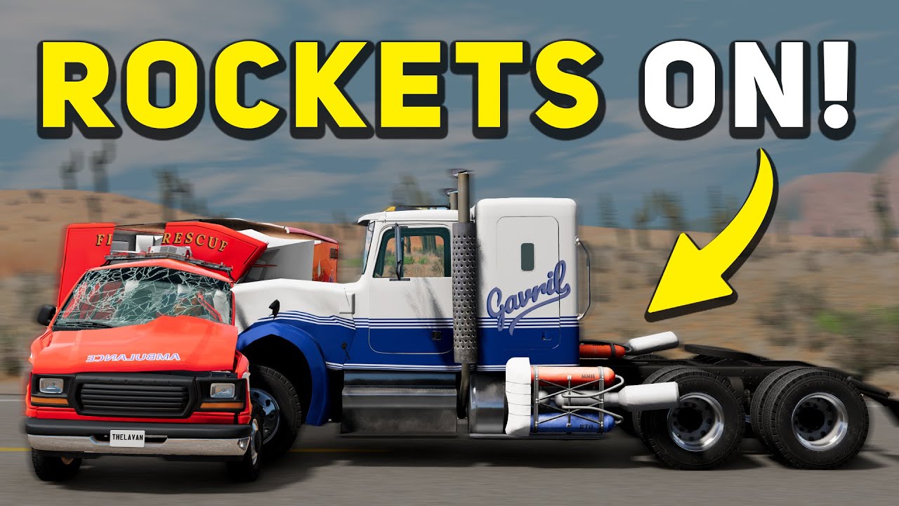 3 Cars VS the TRUCK - BeamNG Drive - YouTube