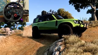 Defender P400 Off-Roading Exteme | BeamNG | Logitech g29 Gameplay