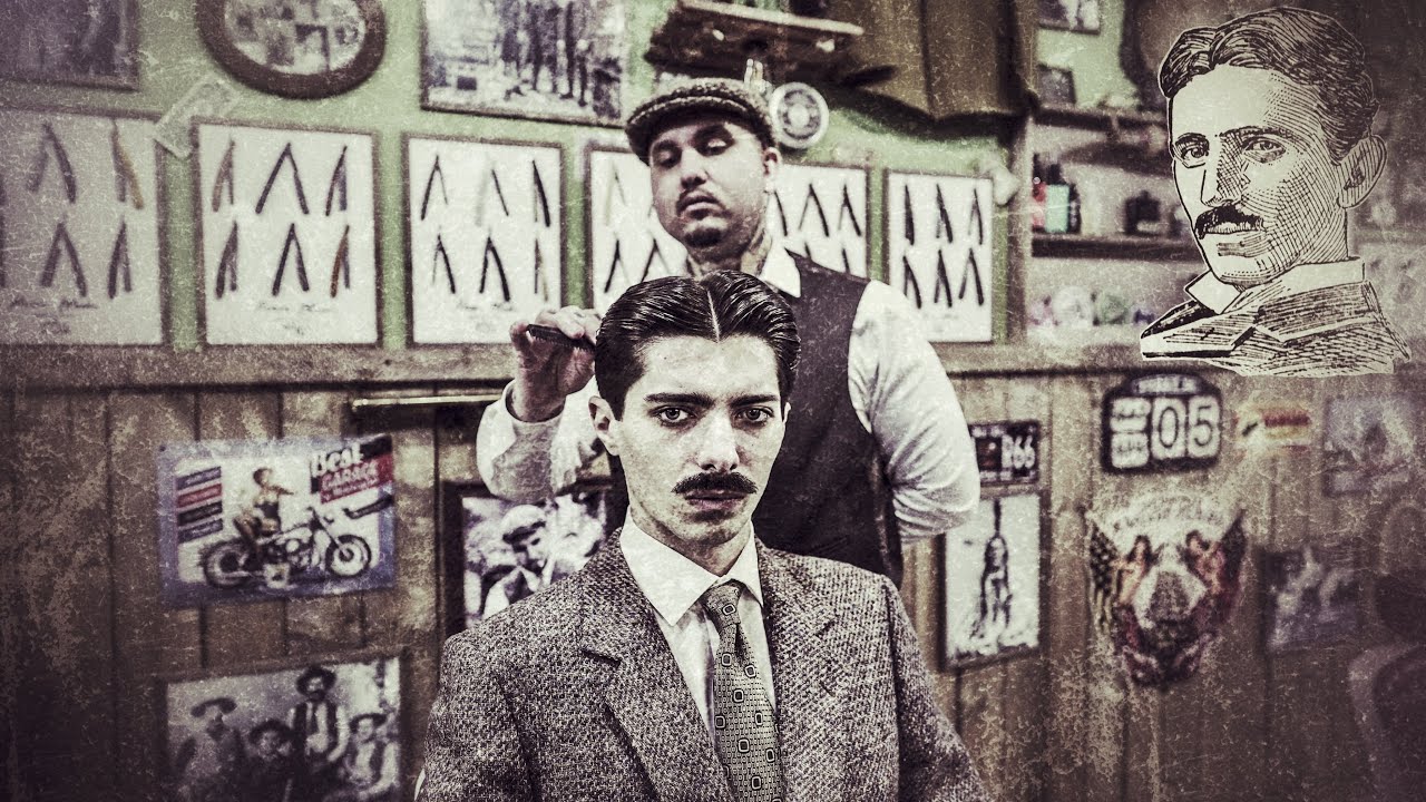 💈 ASMR BARBER Recreating NIKOLA TESLA appearance ⚡️ Classic Haircut