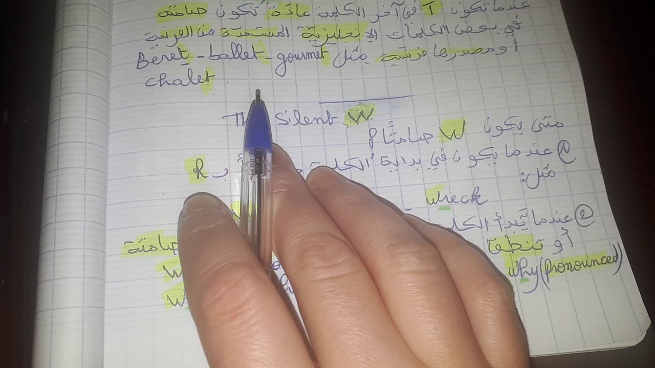 The silent letter T and w  الحروف الصامتة والناطق الثالثة متوسط