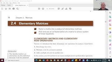 2.4 Elementary Matrix pt1
