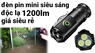 Unboxing unique cheap flashlight super bright 1200lm rechargeable battery 13650 USB C port screenshot 3