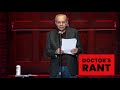 Lewis black reads a rant from an er professional