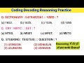 SSC GD UPP UPSI Group-d रीजनिंग प्रैक्टिस सेट 24 | Coding Decoding Reasoning | reasoning trick #upp