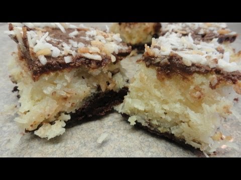 Chocolate Hazelnut (Nutella) Coconut Bars