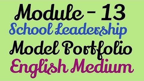 Module - 13 model portfolio