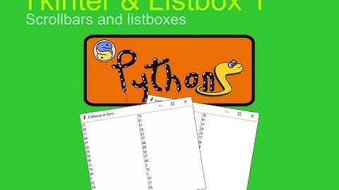 Python GUI with Tkinter and Listbox
