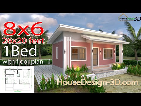 small-house-plans-8x6-meter-26x20-feet-shed-roof