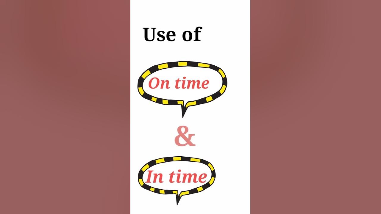 difference between on time and in time learn english youtube
