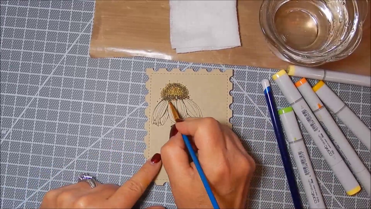 Unity Stamp Co Quick Tip Coloring On Kraft - YouTube