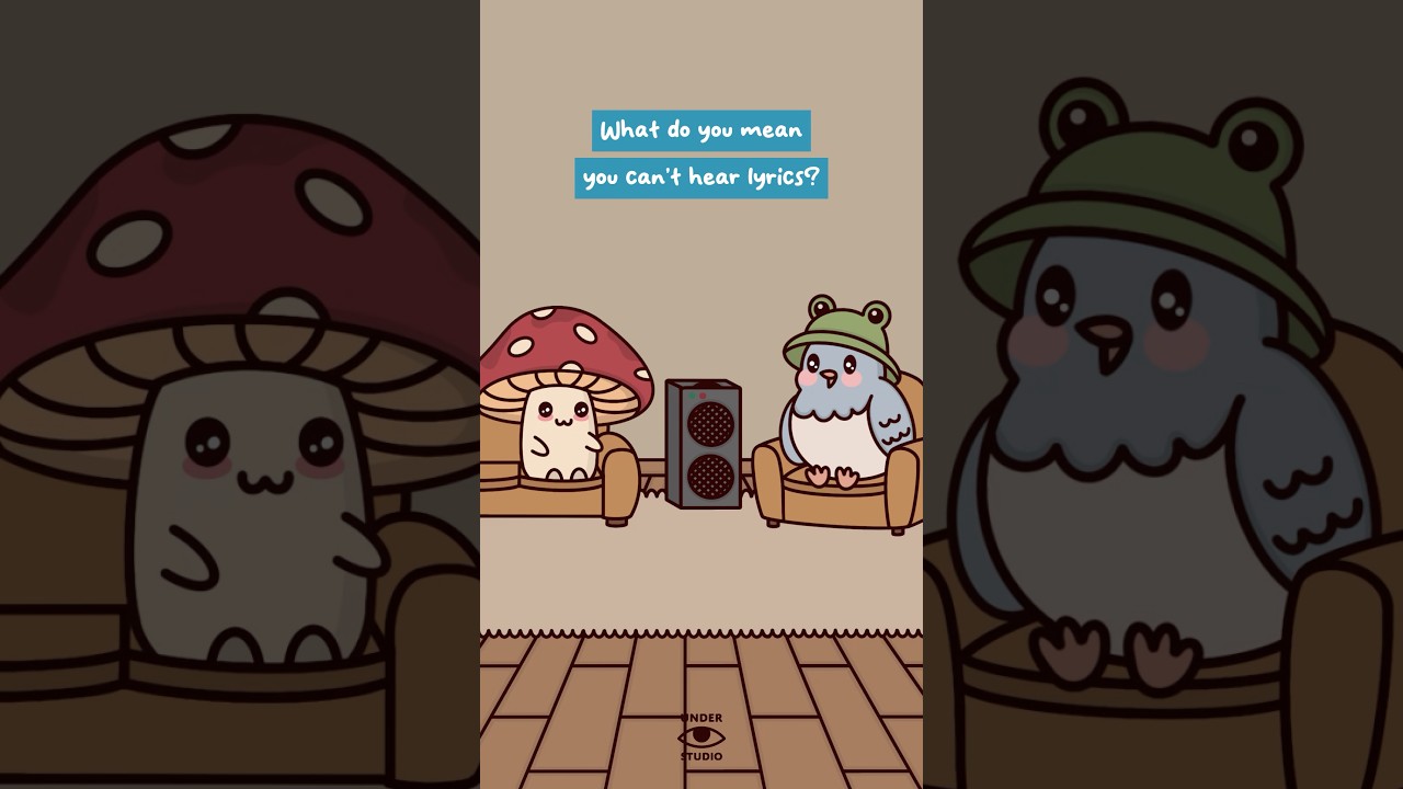 404: Lyrics Not Found 🎧 Mushie & Birdie | Relatable Animation Meme | Original Audio: @Adhdfounder