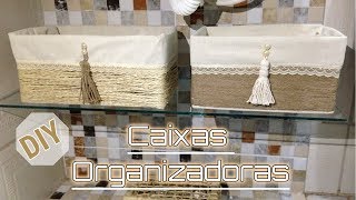 DIY-CAIXAS ORGANIZADORAS #3/REFORMA EM BAHEIRO RÃPIDA E BARATA