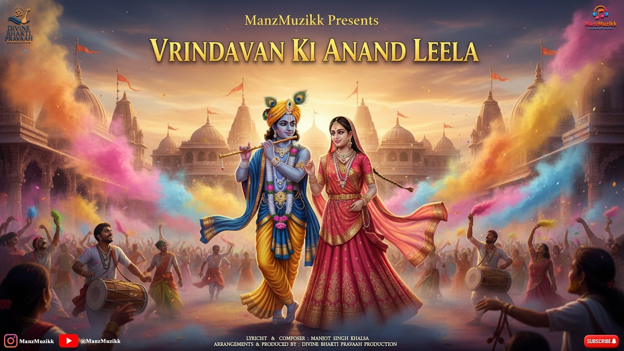 Vrindavan Ki Anand Leela | Radha Krishna Holi Celebration 2026 | Bhakti EDM Drop | ManzMuzikk