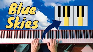 JAZZ PIANO TUTORIAL--Nothing but BLUE SKIES When You Play This!