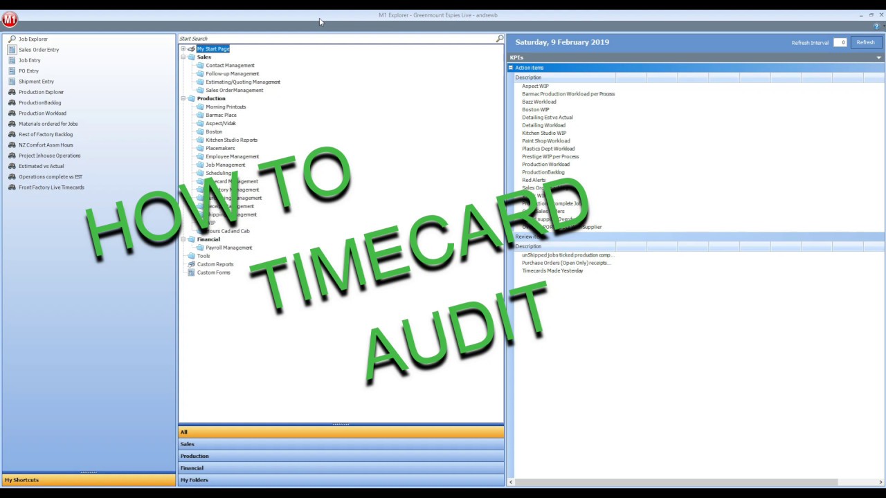 How To M1 Timecard Audit YouTube