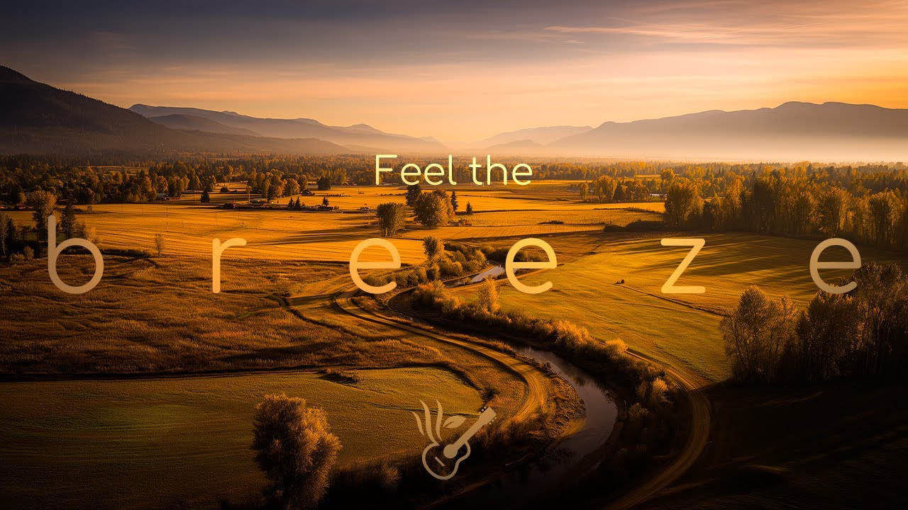 Успокаивающая акустическая гитара | Величественные виды с воздуха на тёплые объятия осени