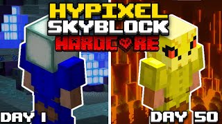 I Survived 50 Days in Hypixel Skyblock Hardcore... Here's What Happened