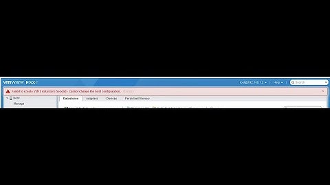 Failed to create VMFS datastore in VM Esxi : cannot change the host configuration
