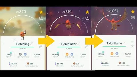 SHINY FLETCHLING evolution into TALONFLAME in POKEMON GO ! Trainer Ari