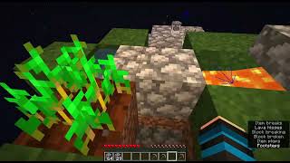 Minecraft infinite skyblock day 1: mining cobblestone