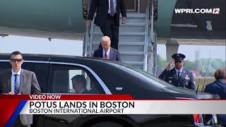 Video Now: President Joe Biden lands in Boston