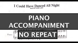 I Could Have Danced All Night (Frederick Lowe) - NO REPEAT Piano Accompaniment in C Major