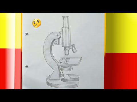 Easy Microscope 🔬 Diagram Drawing | How to Draw Microscope Step by Step ...
