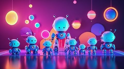 Four Tiny Robots Know Their Shapes | Shapes Song for Kids | Preschool Learning Nursery Rhymes