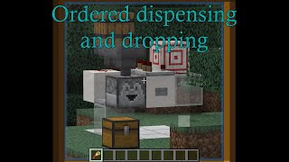 Ordered dispensing and dropping, Minecraft 1.21.5 (Java edition)