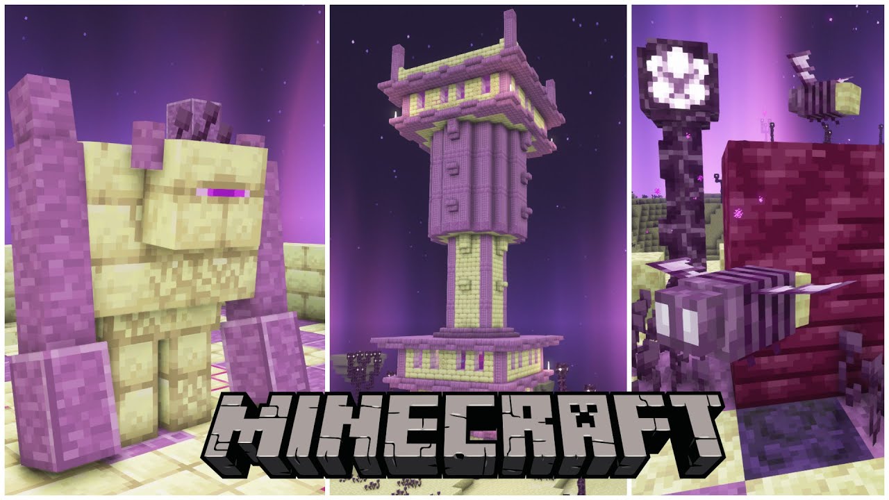 Minecraft THE END MOD!, TRAVEL TO END AND FIGHT NEW MOBS AND BOSSES!