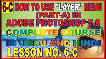 How to use layer menu in Adobe photoshop Urdu Hindi Tutorial Lesson No. 6 Part-C | #SaleemSkills