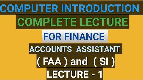 COMPUTER INTRODUCTION||JKSSB|| SI ||ACCOUNTS ASSISTANT