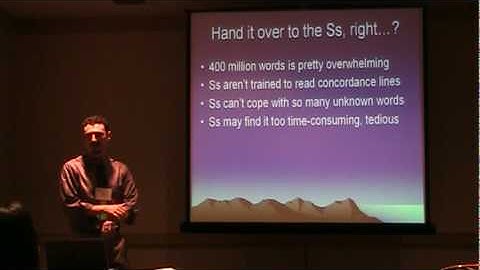 Using Corpora in the Classroom, Nicholas Medley, CATESOL 2010, Pt.2.mpg