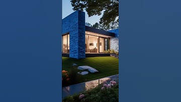 Floating House Design Idea with blue Bricks 5 #home #shorts