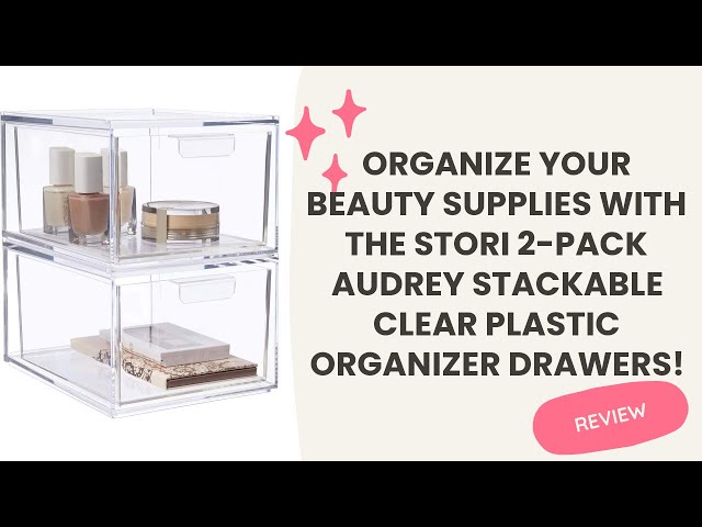 STORi Audrey Stackable Clear Plastic Organizer Drawers