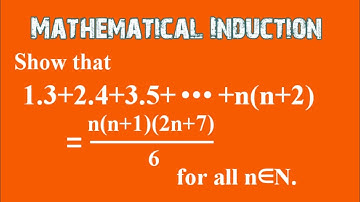 1.3+2.4+3.5+...+n(n+2)=n(n+1)(2n+7)/6 #MathematicalInduction #Algebra L429