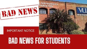 Virtual University Result Update[Important Notice]