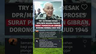 Download Lagu Try Sutrisno desak DPR/MPR proses surat Pemakzulan Gibran#shortvideo #trending #shorts MP3 Download Lagu Try Sutrisno desak DPR/MPR proses surat Pemakzulan Gibran#shortvideo #trending #shorts MP3