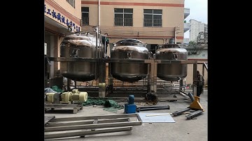 5000L Vacuum homogenizing emulsifier with Mettler Toledo load cell system