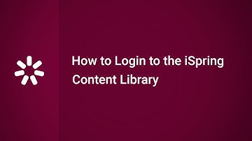 How to Login to the iSpring Content Library