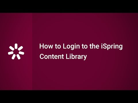 How to Login to the iSpring Content Library