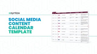 2025 Social Media Content Calendar – Google Sheets | Syntax Project Solutions