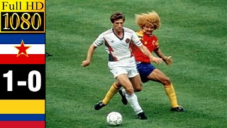 Yugoslavia 1-0 Colombia World Cup 1990 | Full highlight | 1080p HD