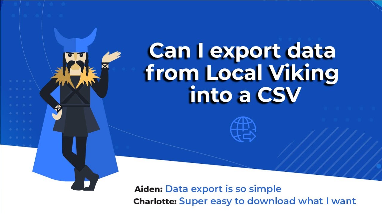 Can I export data from Local Viking into a CSV